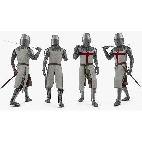 Knight Templar Walking Pose 3D model